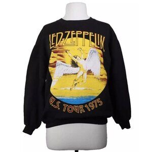 Jennifer Moore Size Small Black Led Zeppelin Graphic Pullover Sweatshirt Vintage